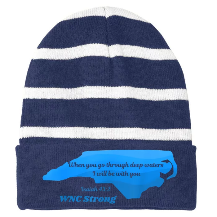 North Carolina Wnc Strong Appalachian Strong Striped Beanie with Solid Band