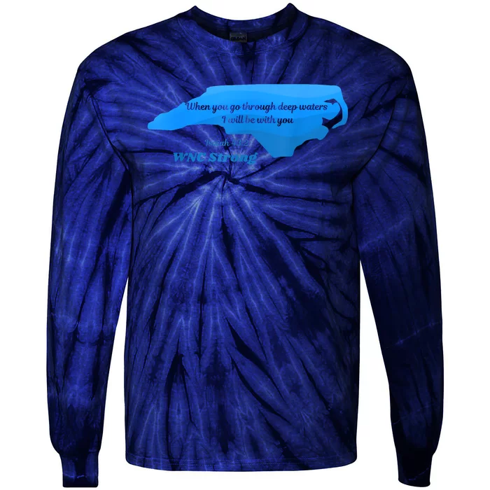 North Carolina Wnc Strong Appalachian Strong Tie-Dye Long Sleeve Shirt