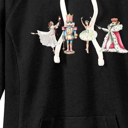 Nutcracker Christmas Xmas Family Matching Pajamas Ornats Women's Fleece Hoodie