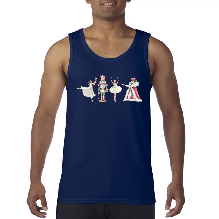 Nutcracker Christmas Xmas Family Matching Pajamas Ornats Tank Top