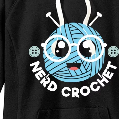 Nerd Crochet Yarn Collector Crocheting Knitting Crafty Gift Women's Fleece Hoodie