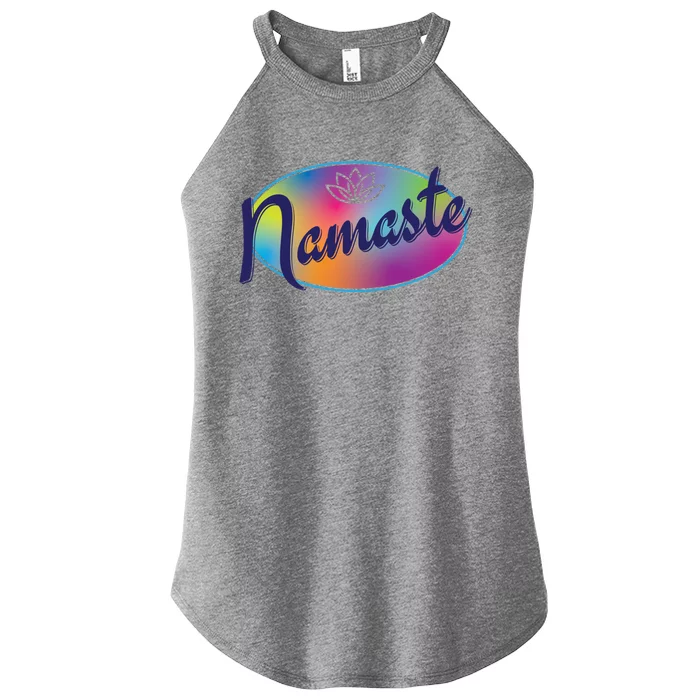 Namaste Colorful Yoga Gift Women’s Perfect Tri Rocker Tank