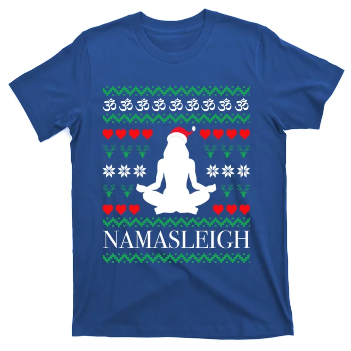 Namasleigh Christmas Yoga Om Namaste Yogi Festive Meaningful Gift T-Shirt