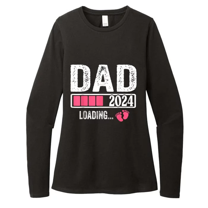 New Dad 1st Time Dad Est 2024 Promoted To Daddy 2024 Father Womens Cvc Long Sleeve Shirt 