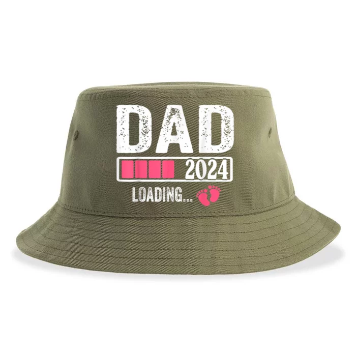 New Dad 1st Time Dad Est 2024 Promoted To Daddy 2024 Father Sustainable Bucket Hat