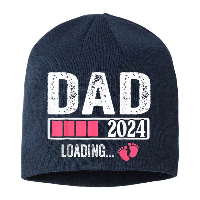 New Dad 1st Time Dad Est 2024 Promoted To Daddy 2024 Father 8 1/2in Sustainable Knit Beanie