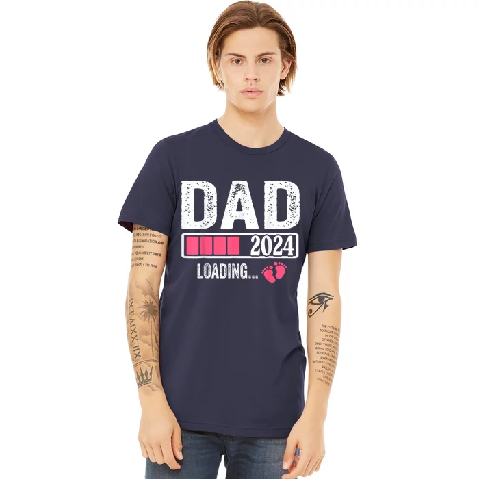 New Dad 1st Time Dad Est 2024 Promoted To Daddy 2024 Father Premium T-Shirt