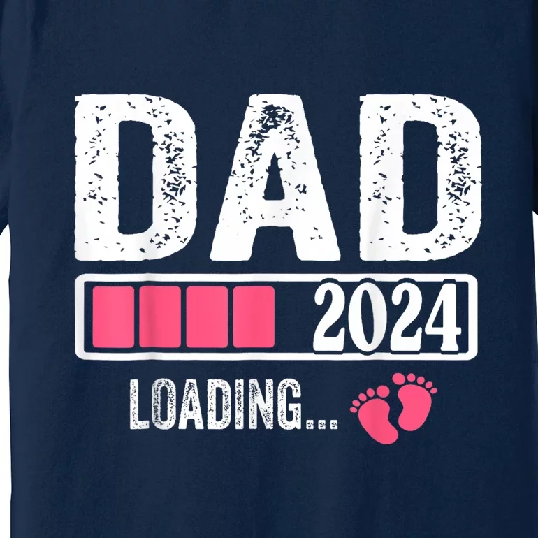 New Dad 1st Time Dad Est 2024 Promoted To Daddy 2024 Father Premium T-Shirt