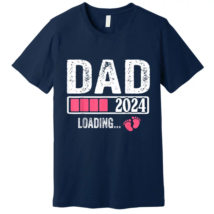 New Dad 1st Time Dad Est 2024 Promoted To Daddy 2024 Father Premium T-Shirt