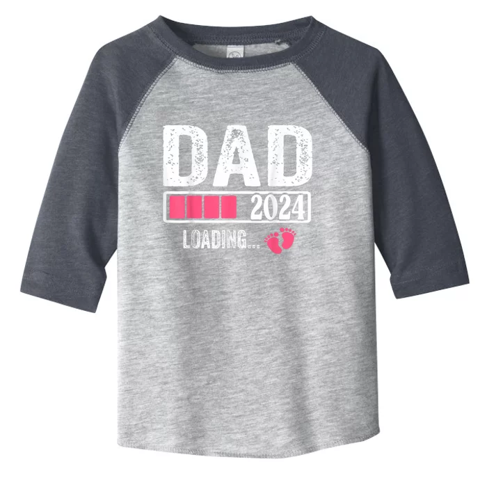 New Dad 1st Time Dad Est 2024 Promoted To Daddy 2024 Father Toddler Fine Jersey T-Shirt