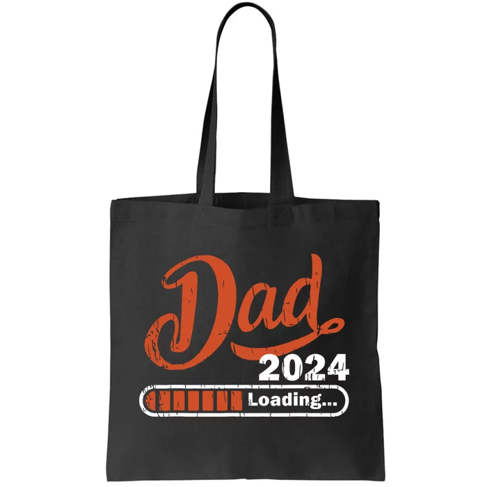 New Dad 1st Time Dad Est 2024 Promoted To Daddy 2024 Father Tote Bag