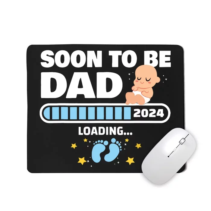 New Dad 1st Time Dad Est 2024 Promoted To Daddy 2024 Father Mousepad