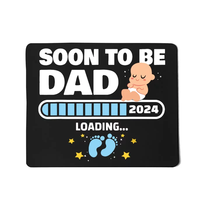 New Dad 1st Time Dad Est 2024 Promoted To Daddy 2024 Father Mousepad