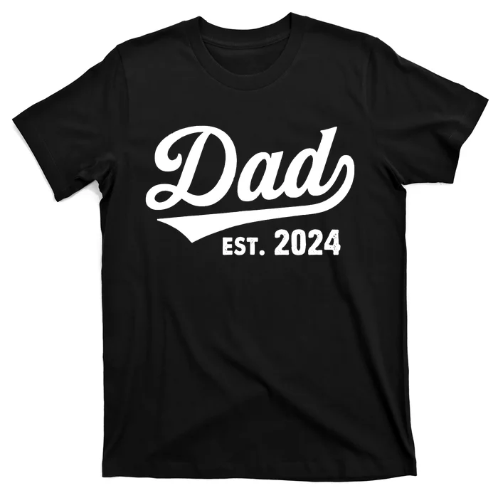 New Dad 1st Time Dad Est 2024 Promoted To Daddy 2024 Father T-Shirt