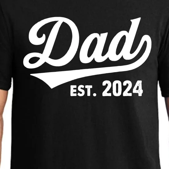 New Dad 1st Time Dad Est 2024 Promoted To Daddy 2024 Father Pajama Set