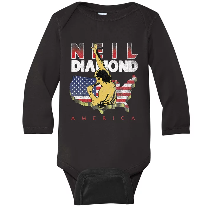 Neil Diamond America Baby Long Sleeve Bodysuit