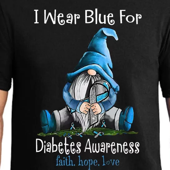 November Diabetes Awareness Month Funny Gnomes Wear Blue Pajama Set