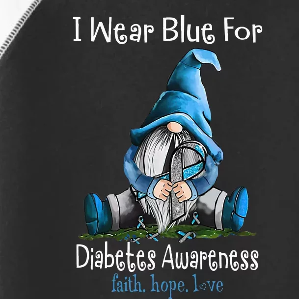 November Diabetes Awareness Month Funny Gnomes Wear Blue Toddler Fine Jersey T-Shirt