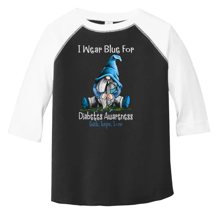 November Diabetes Awareness Month Funny Gnomes Wear Blue Toddler Fine Jersey T-Shirt