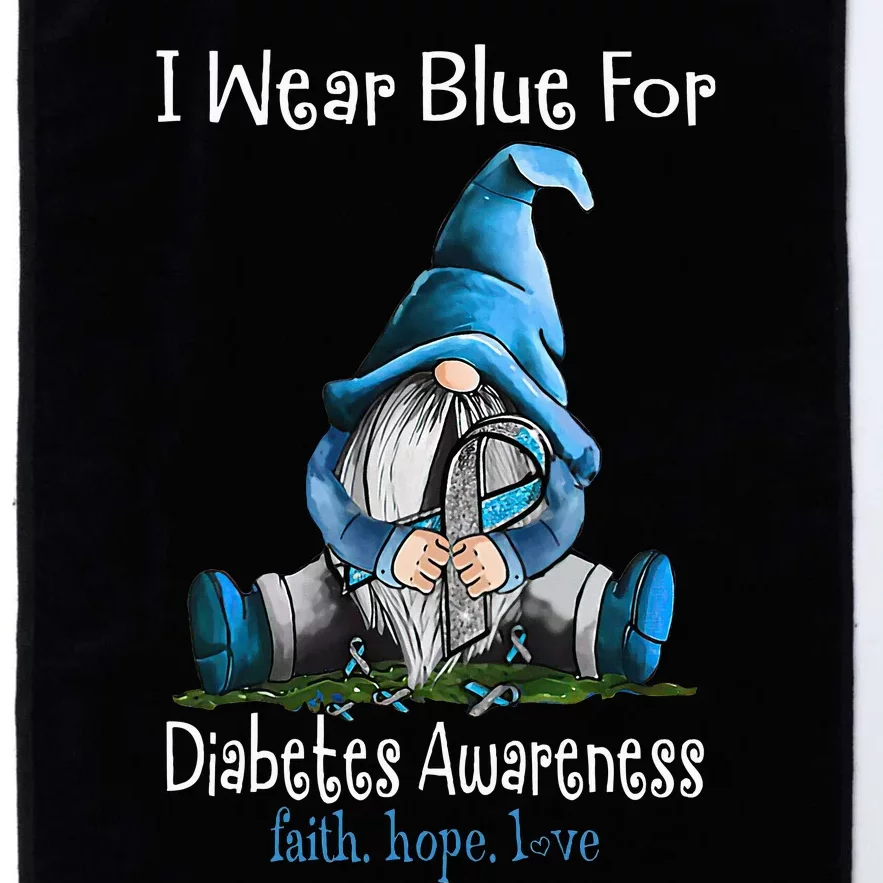 November Diabetes Awareness Month Funny Gnomes Wear Blue Platinum Collection Golf Towel