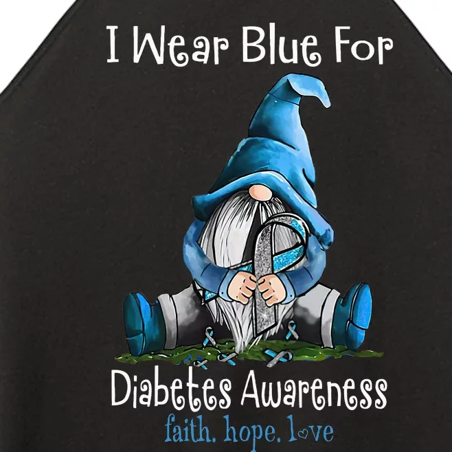 November Diabetes Awareness Month Funny Gnomes Wear Blue Women’s Perfect Tri Rocker Tank