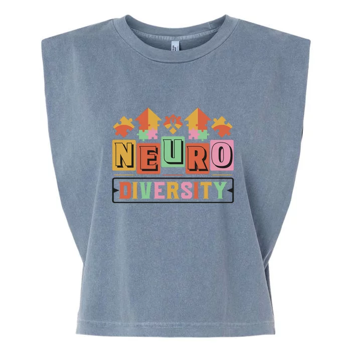 Neuro Diversity Autism Awareness Month Gift Garment-Dyed Women's Muscle Tee