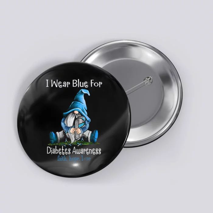 November Diabetes Awareness Month Funny Gnomes Wear Blue Button