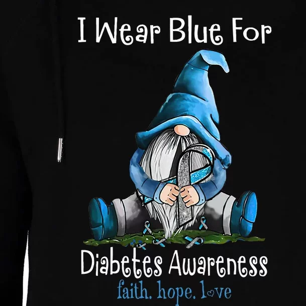 November Diabetes Awareness Month Funny Gnomes Wear Blue Womens Funnel Neck Pullover Hood