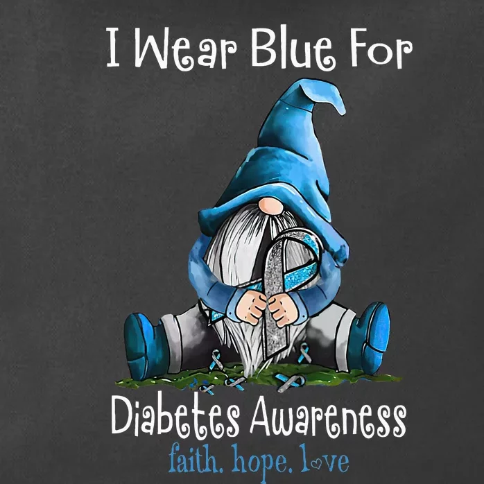 November Diabetes Awareness Month Funny Gnomes Wear Blue Zip Tote Bag