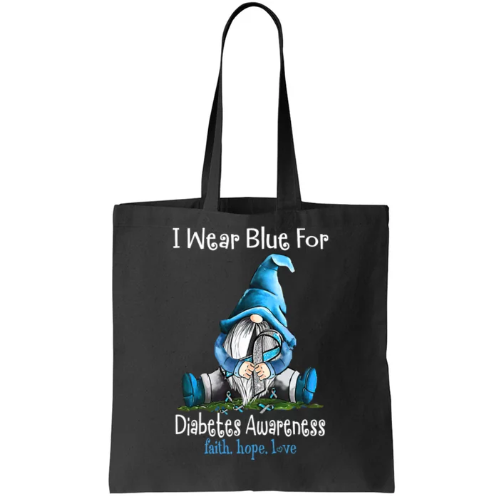 November Diabetes Awareness Funny Gnomes Wear Blue Tote Bag