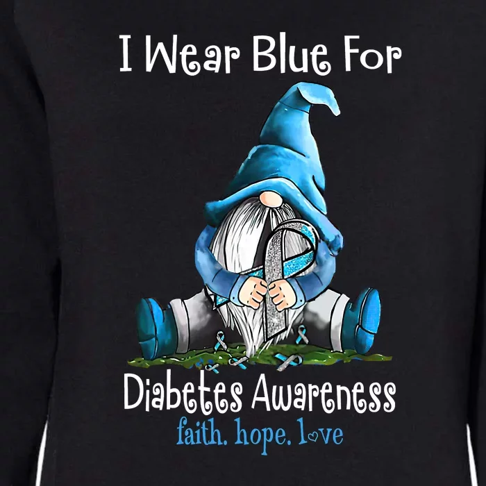 November Diabetes Awareness Funny Gnomes Wear Blue Womens California Wash Sweatshirt