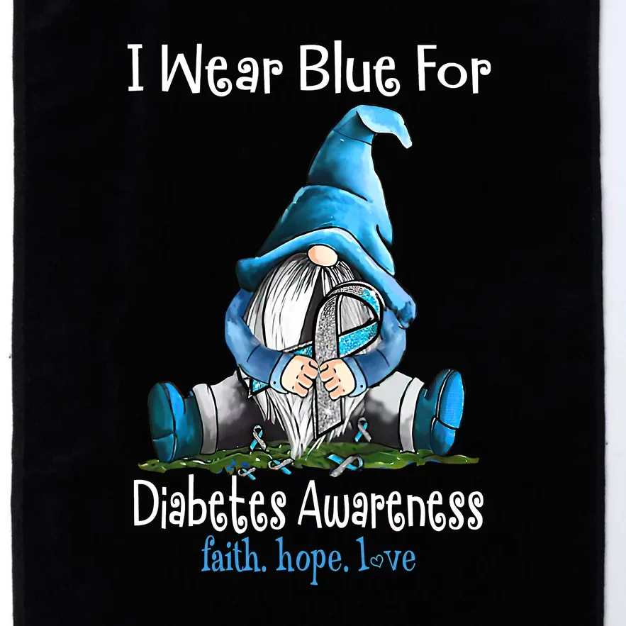 November Diabetes Awareness Funny Gnomes Wear Blue Platinum Collection Golf Towel