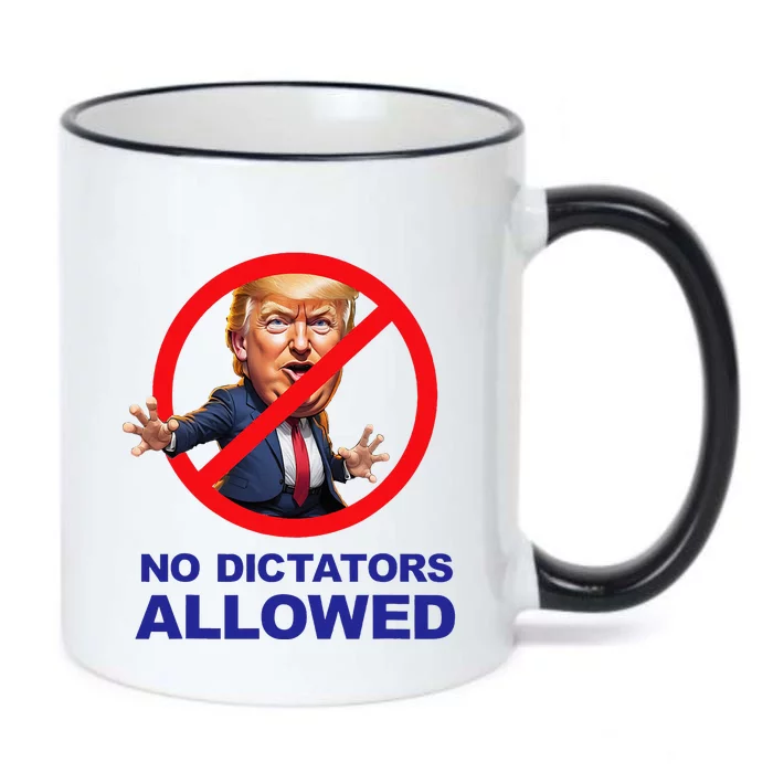 No Dictators Allowed Black Color Changing Mug