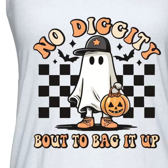 No Diggity Bout To Bag It Up Funny Halloween Ladies Essential Flowy Tank