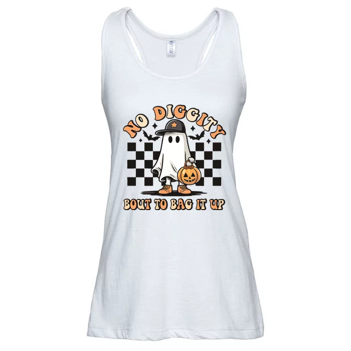 No Diggity Bout To Bag It Up Funny Halloween Ladies Essential Flowy Tank