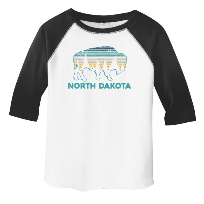 North Dakota Bison Vintage American Buffalo Souvenir Gift Toddler Fine Jersey T-Shirt