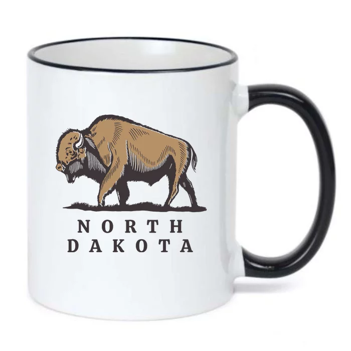 North Dakota Buffalo Black Color Changing Mug