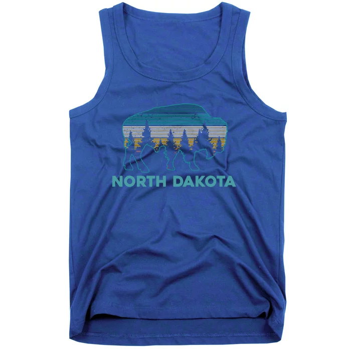 North Dakota Bison Vintage American Buffalo Souvenir Gift Tank Top