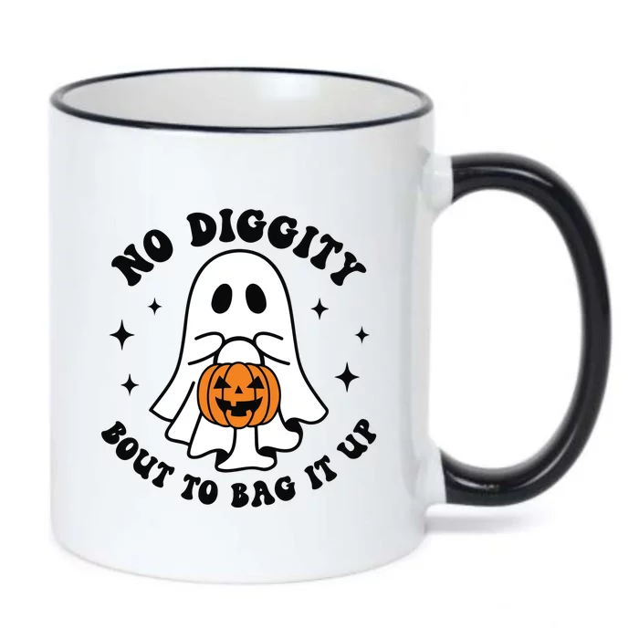 No Diggity Bout To Bag It Up Cute Retro Halloween Black Color Changing Mug