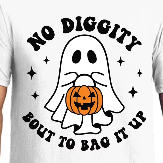 No Diggity Bout To Bag It Up Cute Retro Halloween Pajama Set