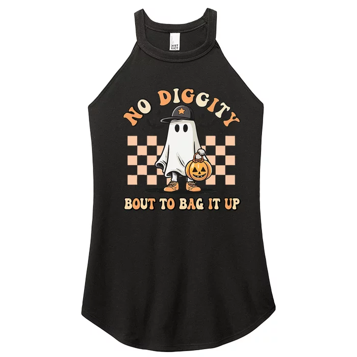 No Diggity Bout To Bag It Up Ghost Halloween Women’s Perfect Tri Rocker Tank