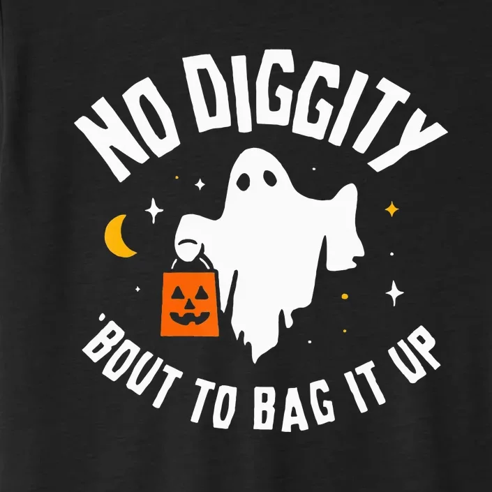 No Diggity Bout To Bag It Up Cute Ghost Halloween Candy ChromaSoft Performance T-Shirt