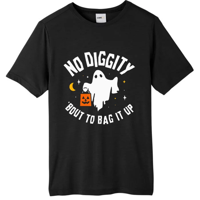 No Diggity Bout To Bag It Up Cute Ghost Halloween Candy ChromaSoft Performance T-Shirt