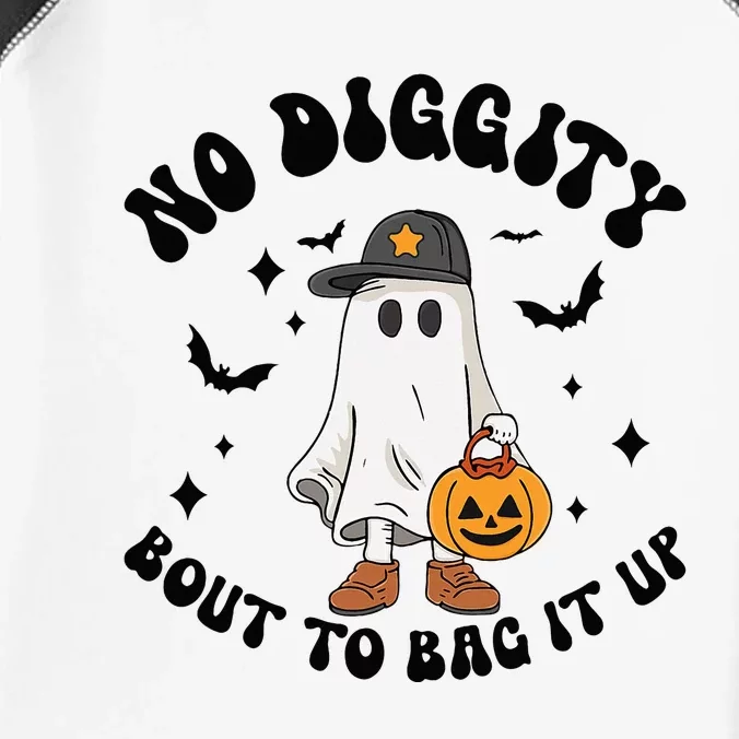 No Diggity Bout To Bag It Up Ghost Halloween Infant Baby Jersey Bodysuit