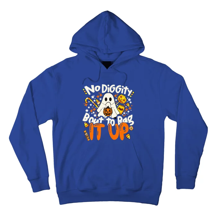 No Diggity Bout To Bag It Up Cute Ghost Halloween Candy Hoodie