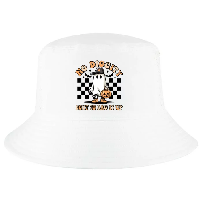 No Diggity Bout To Bag It Up Ghost Halloween Cool Comfort Performance Bucket Hat