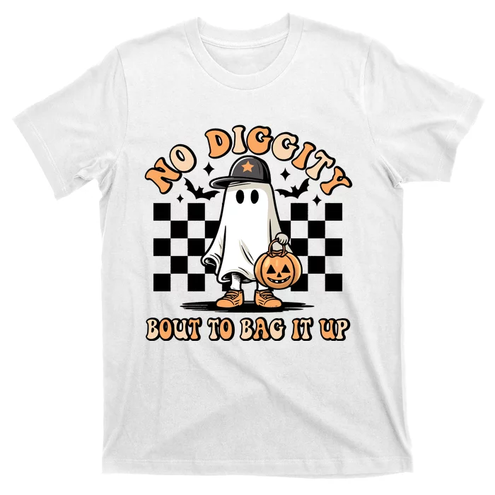 No Diggity Bout To Bag It Up Ghost Halloween T-Shirt