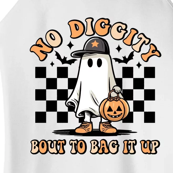 No Diggity Bout To Bag It Up Ghost Halloween Women’s Perfect Tri Rocker Tank