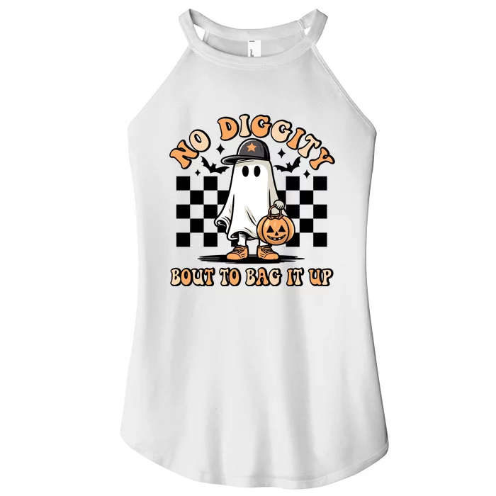 No Diggity Bout To Bag It Up Ghost Halloween Women’s Perfect Tri Rocker Tank