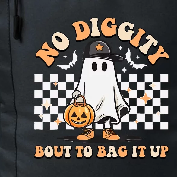 No Diggity Bout To Bag It Up Cute Ghost Halloween Candy Daily Commute Backpack